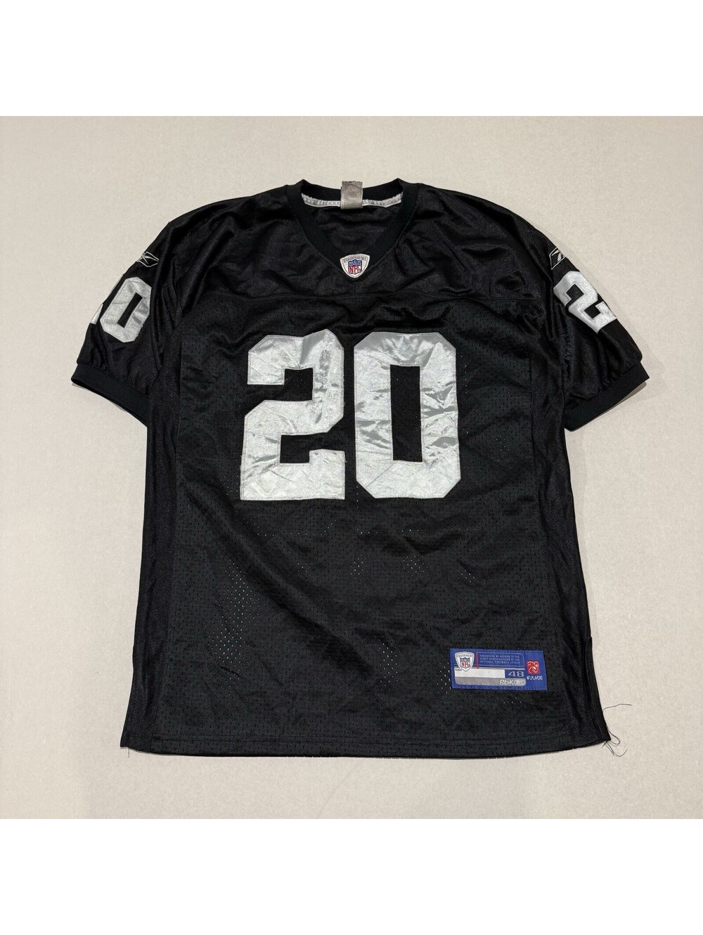 Vintage 90s Oakland Raiders #20 Darren McFadden’s Jersey Size 48 Reebok Men’s